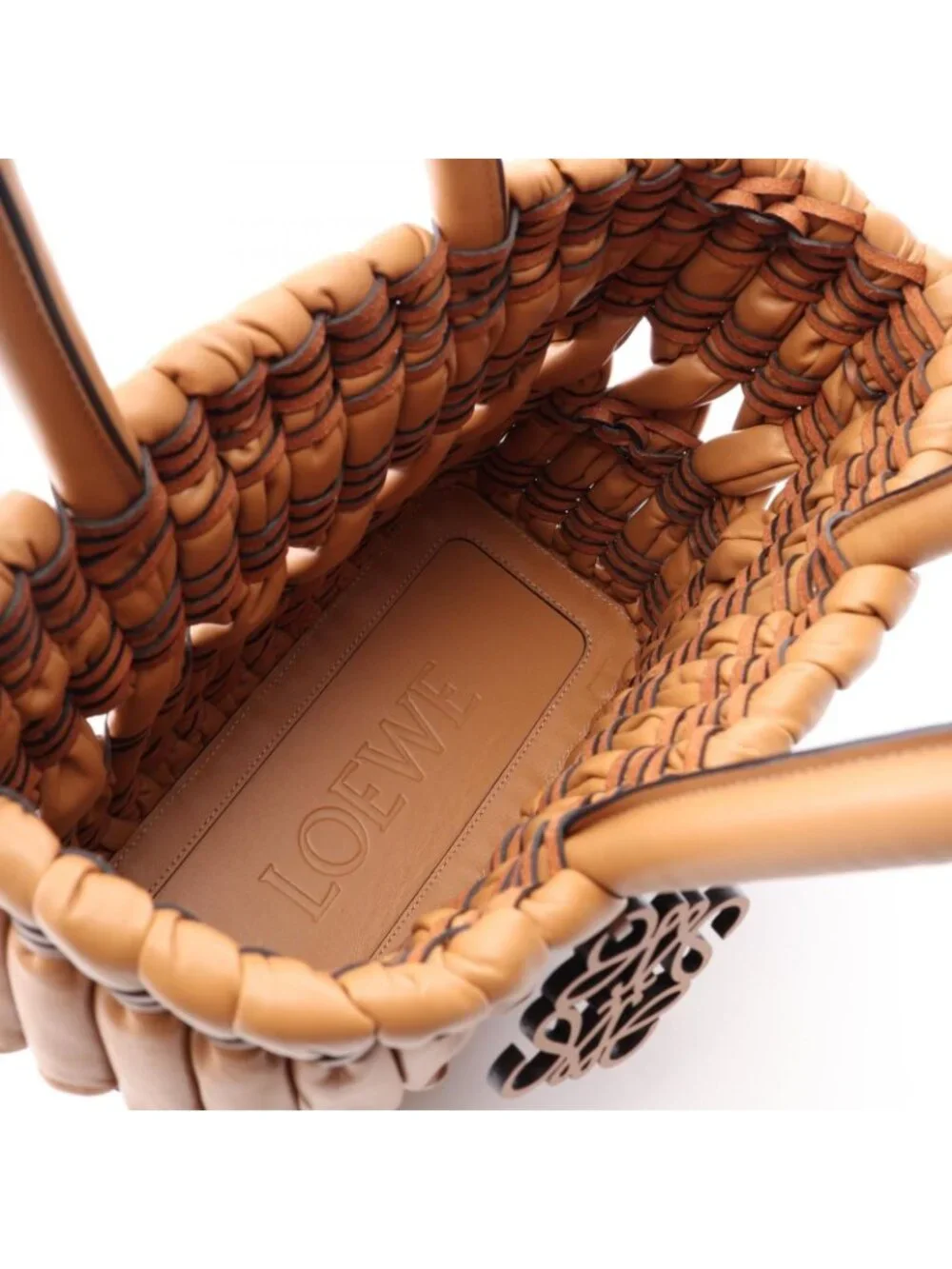 Loewe Tote Bag Tubular Basket Brown Leather